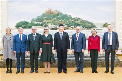 習(xí)近平集體會(huì)見北歐和波羅的海國家議長