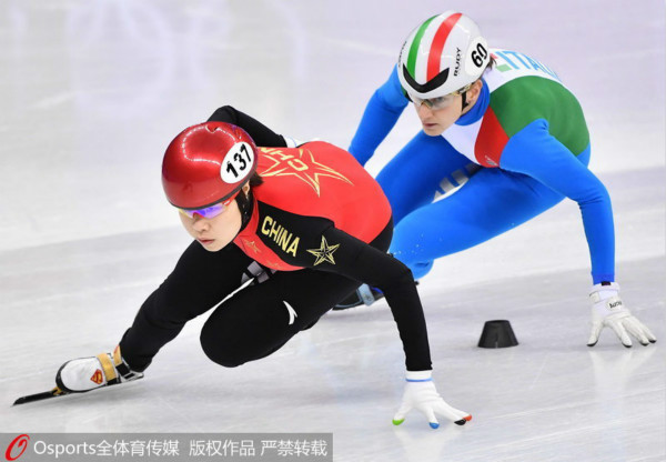 短道速滑女子3000米接力預(yù)賽 中國隊破奧運記錄順利晉級