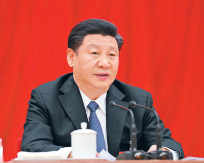  中國共產(chǎn)黨第十九屆中央委員會(huì)第三次全體會(huì)議，于2018年2月26日至28日在北京舉行。中央委員會(huì)總書記習(xí)近平作重要講話。  新華社記者 鞠 鵬攝