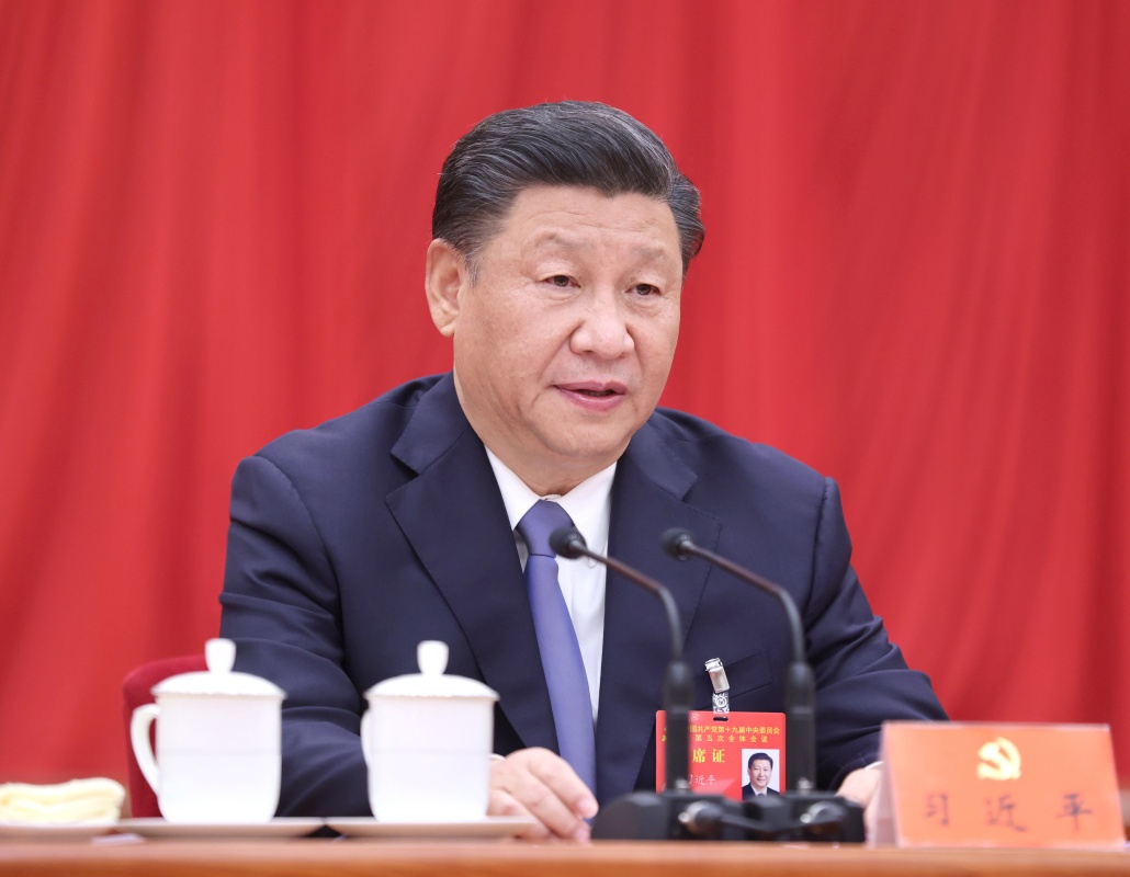 中國共產(chǎn)黨第十九屆中央委員會第五次全體會議，于2020年10月26日至29日在北京舉行。中央委員會總書記習(xí)近平作重要講話。新華社記者 鞠鵬 攝