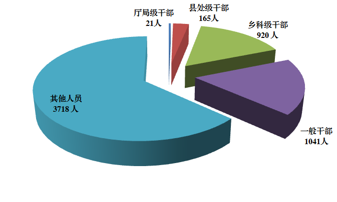 全省紀檢監(jiān)察機關(guān)處分人員按職級劃分圖